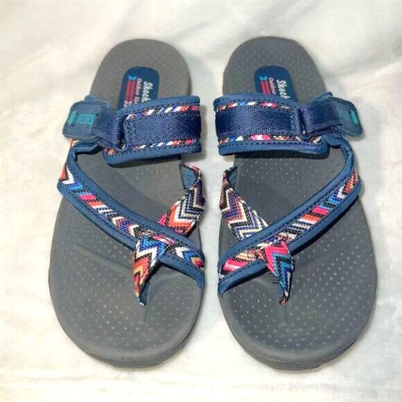 Skechers Women's Zigzag Strappy Sandals Multicolor Size 7 Casual Summer - Picture 1 of 7